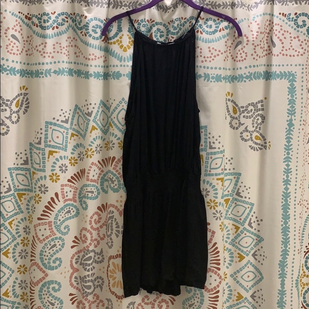 Black sleeveless romper